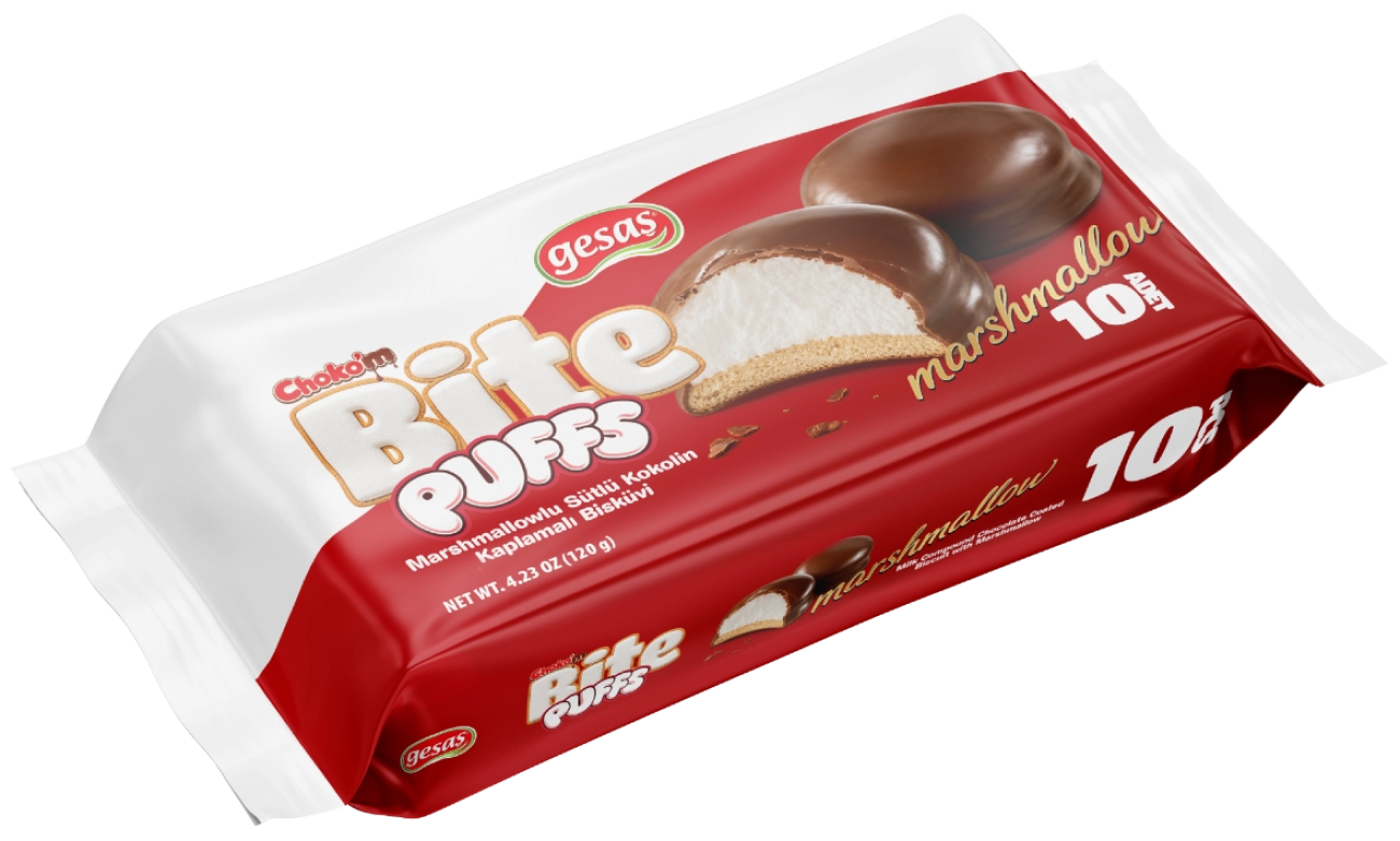 120 gr. Marşmelovlu Sütlü Kokolin Kaplamalı Bisküvi