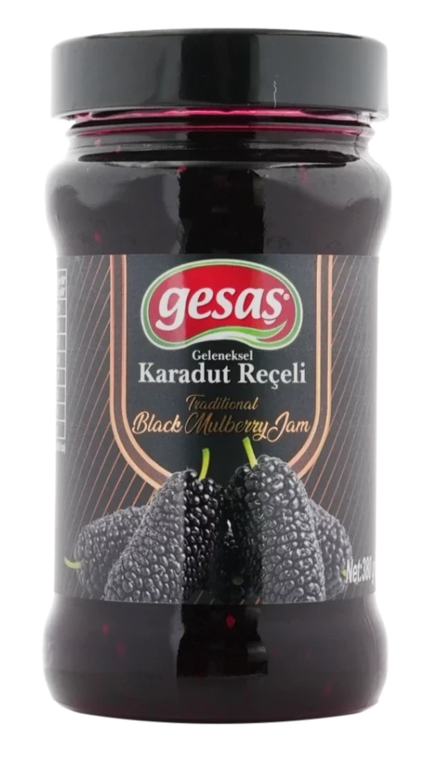 GLASS JAR BLACK MULBERRY JAM