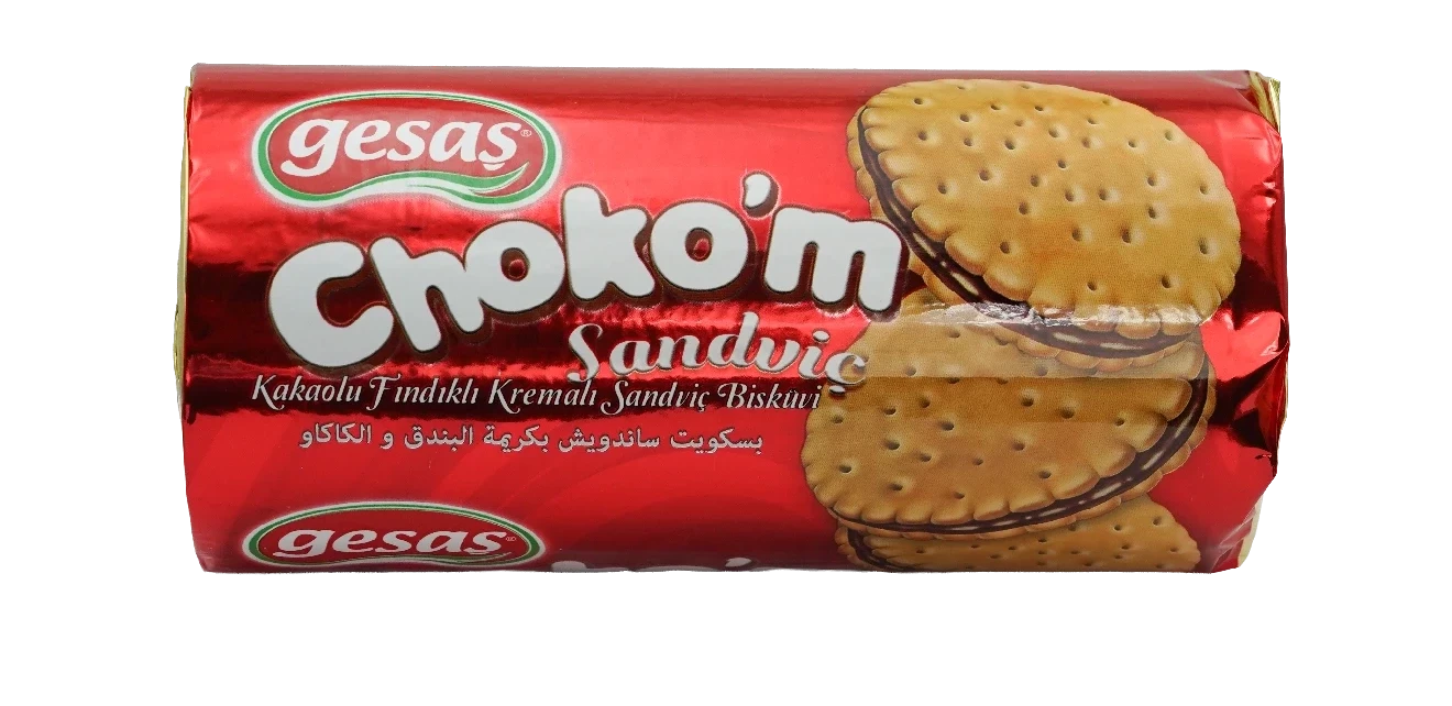 300 gr KAKAOLU FINDIK KREMALI SANDVİÇ BİSKÜVİ